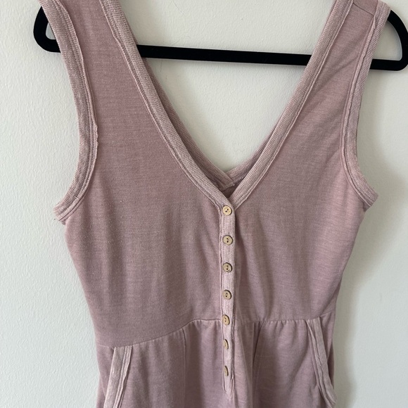 Free People Beach Mauve High Rise Jumpsuit - Picture 4 of 8